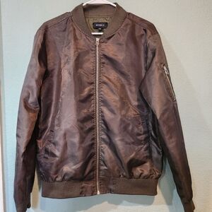 Kayden K Mens Bomber Jacket Size Medium Olive Green Utilitarian Versatile Coat